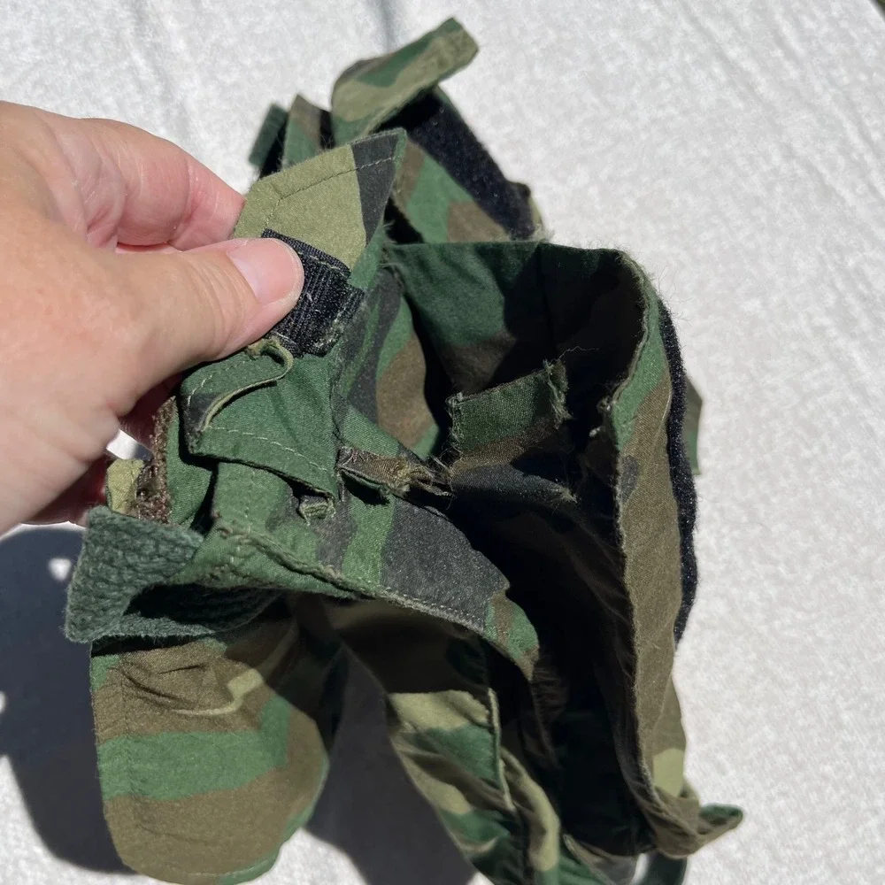 Vintage Woodland Camo Messenger Bag Utility Crossbody Military Cargo Pockets